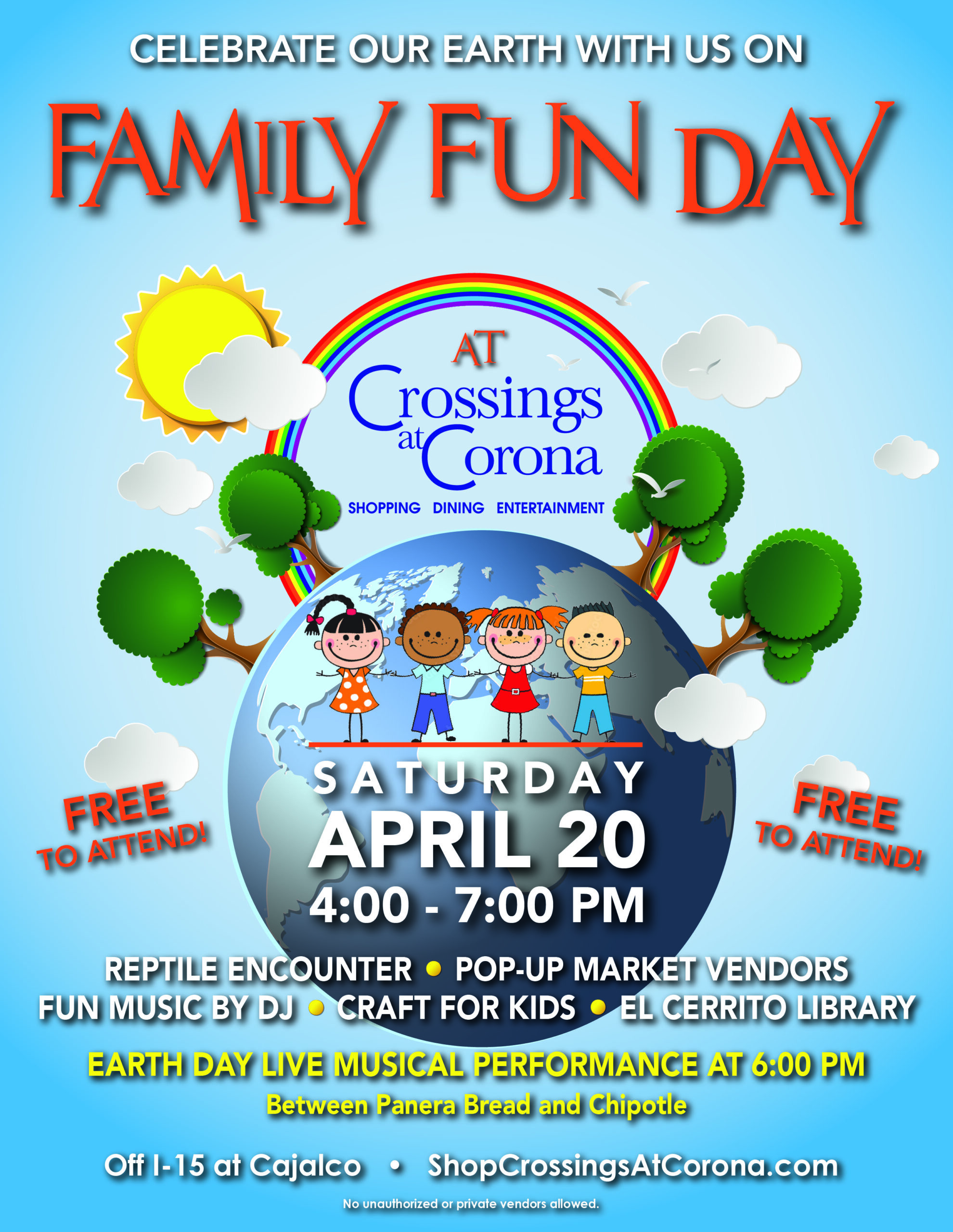 Family Fun Earth Day Event @ Crossings at Corona