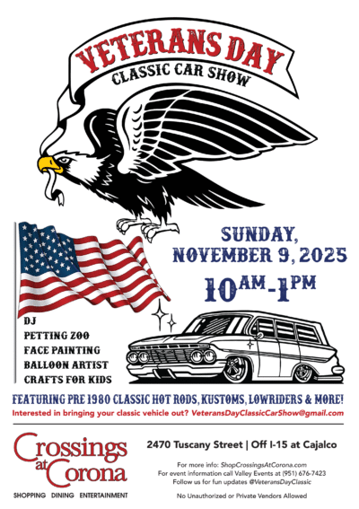 Veteran's Day Car Show @ Crossings at Corona