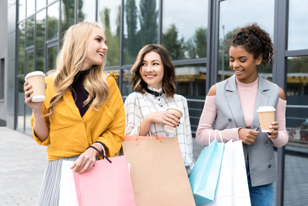 Girls shopping