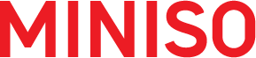 Red Miniso wordmark logo on a transparent background.