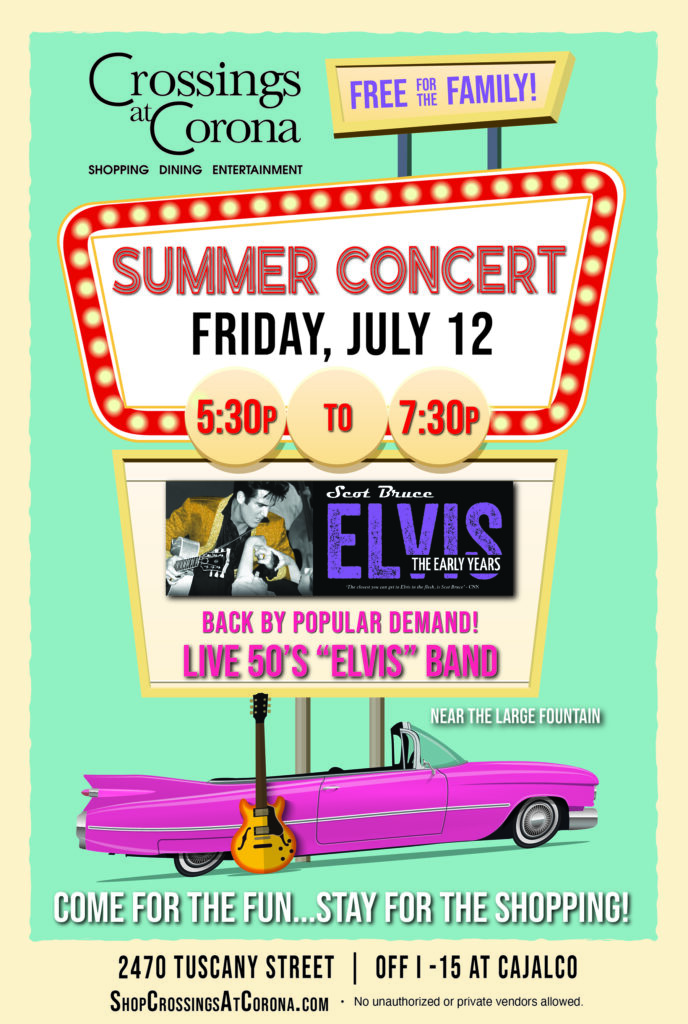 Summer Concert with "Elvis" Band @ The Crossings at Corona